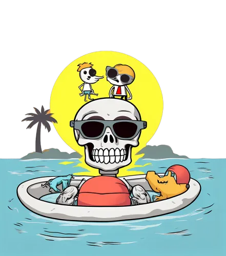 Tee Shirts Printed: Skeleton Beach Adventure