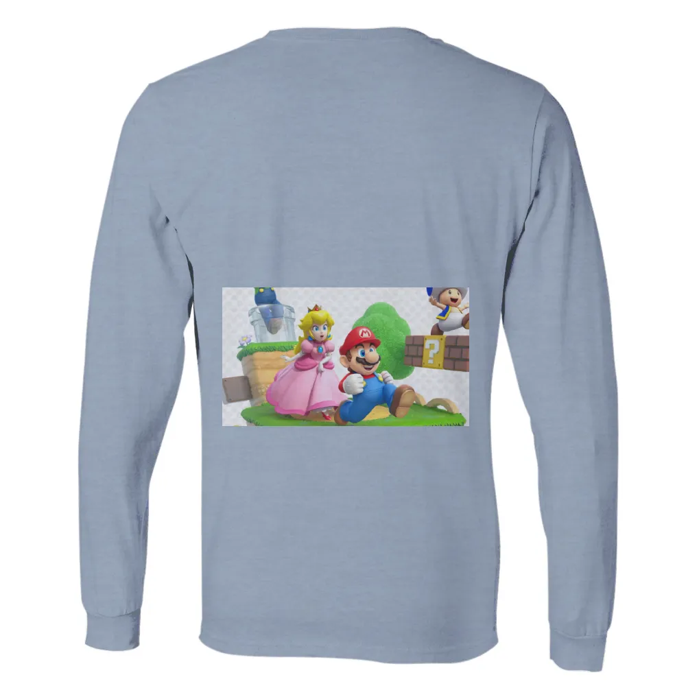 Custom T-Shirt Printing: Mario and Princess Peach Adventure|classic gamer shirt