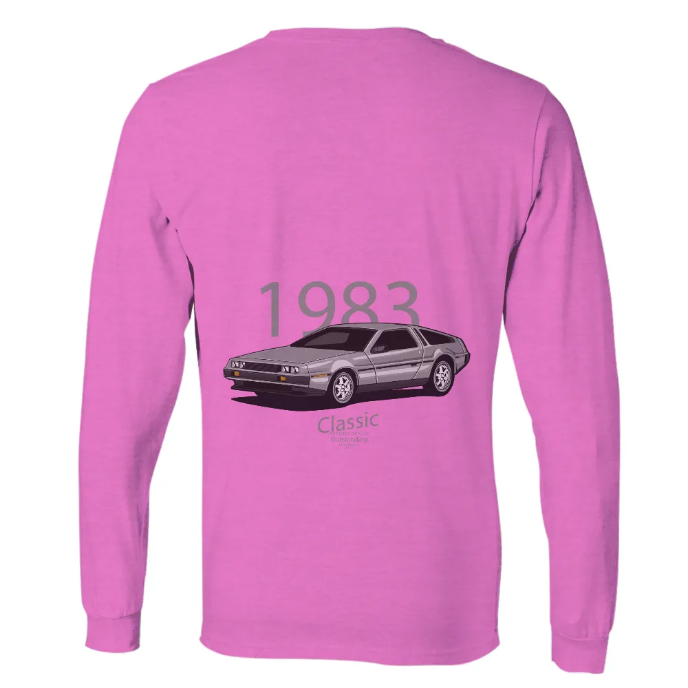 Tee Shirt Printing: 1983 DeLorean - Vintage & Retro Classic Car Design|summer retro surf marine life printed casual tee