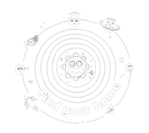 Custom T-Shirt Printing: Find Your Home in the Whimsical Solar System