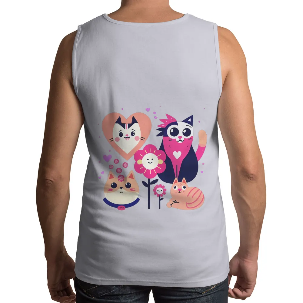 T-Shirts Custom: Whimsical Cats in Love - Artistic Design|i love t shirt roblox