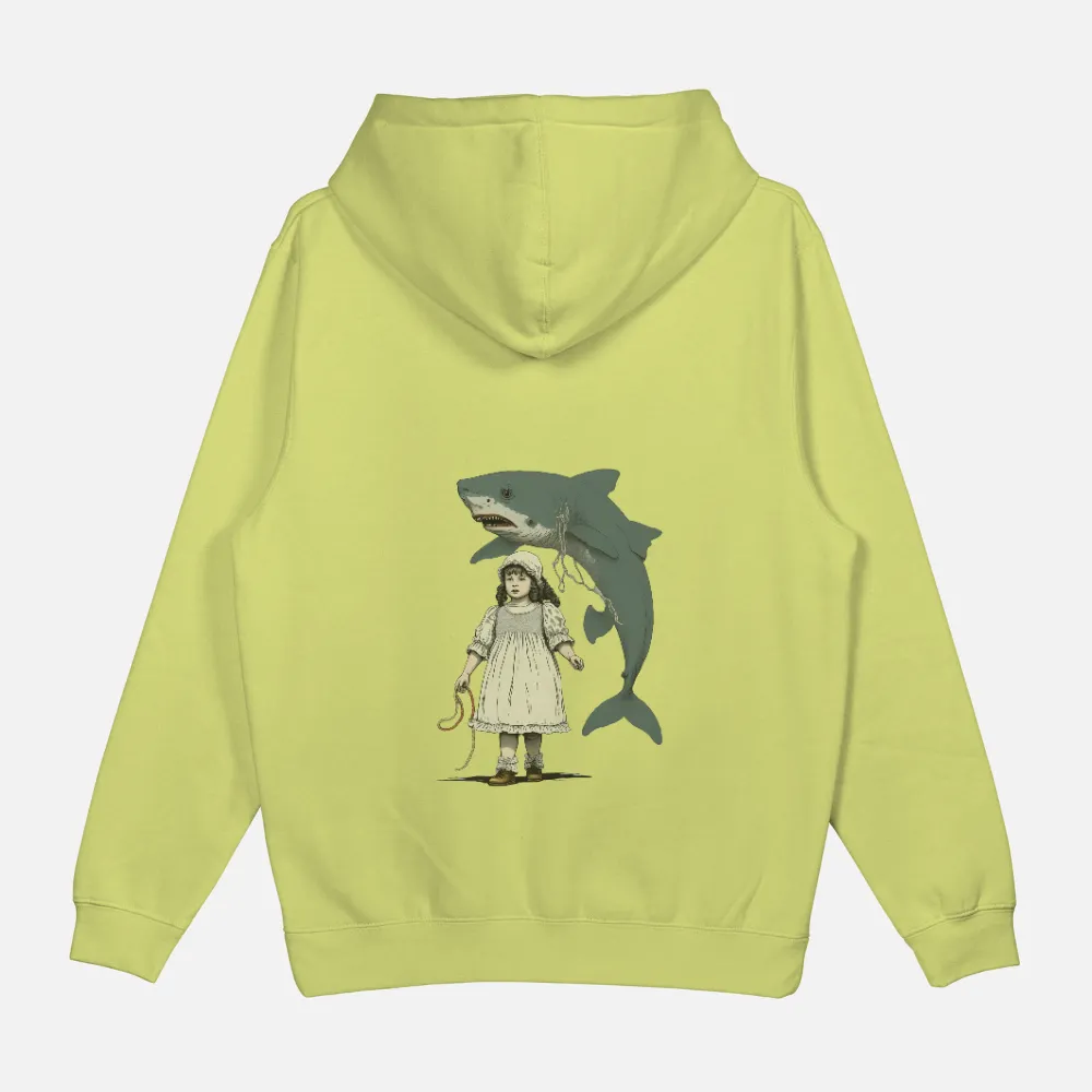 Vintage Girl and Shark Surreal Design Graphic|giveon vintage t shirt