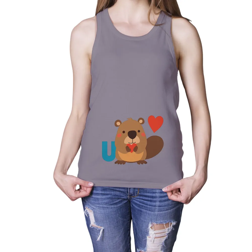 Customized Tee Shirts: Benny the Beaver - A Symbol of Love and Friendship|men i love hot moms shirt