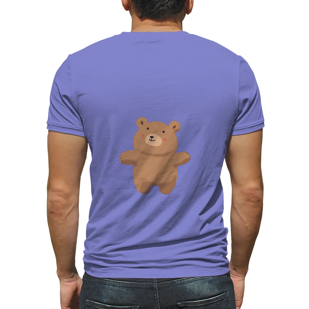 Tee Shirts Printed: Hug Bear - Spread Joy and Comfort|cute spring shirts for women