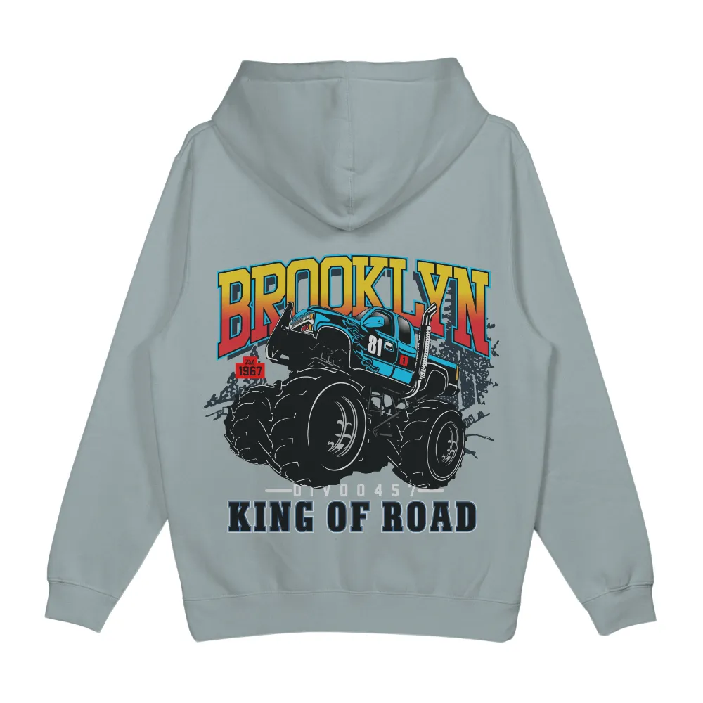 T-Shirts Design: Brooklyn's King of Road Monster Truck|adventure time dancing with monsters shirt