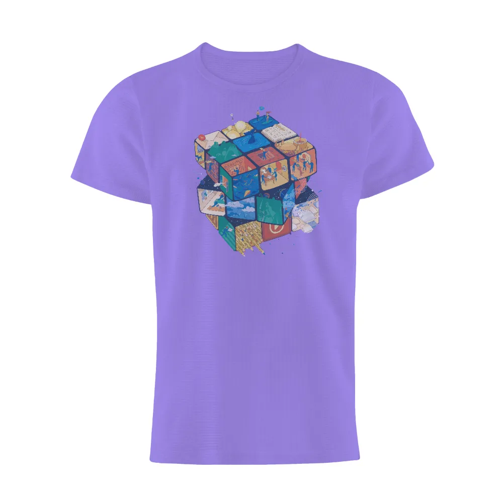 Graphic Tees: Life Moments on a Rubik's Cube|peace love and beer t shirt