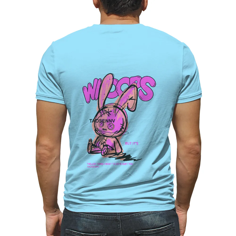 Graphic Tees: Pink Bunny - The Last Thing I Want to Do is Hurt You|80s pop culture t shirts