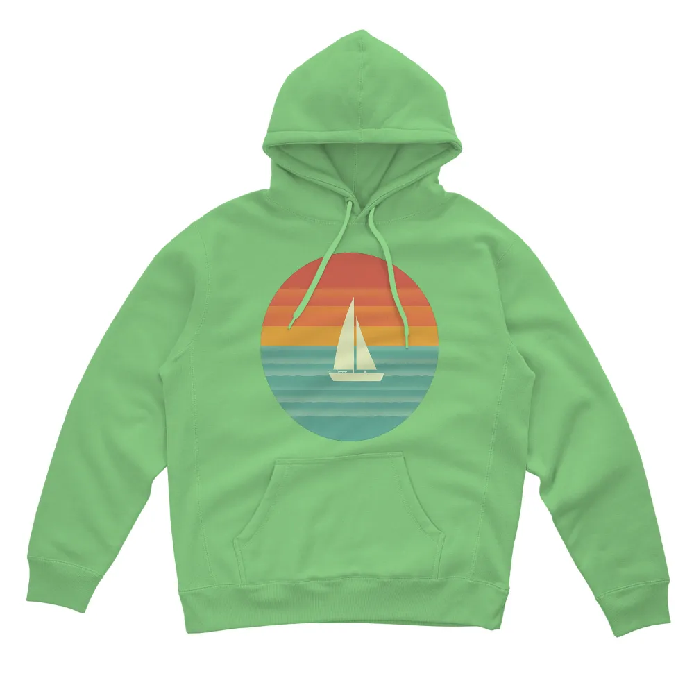 Vintage Sailboat Sunset Design Pattern|90s retro tshirts