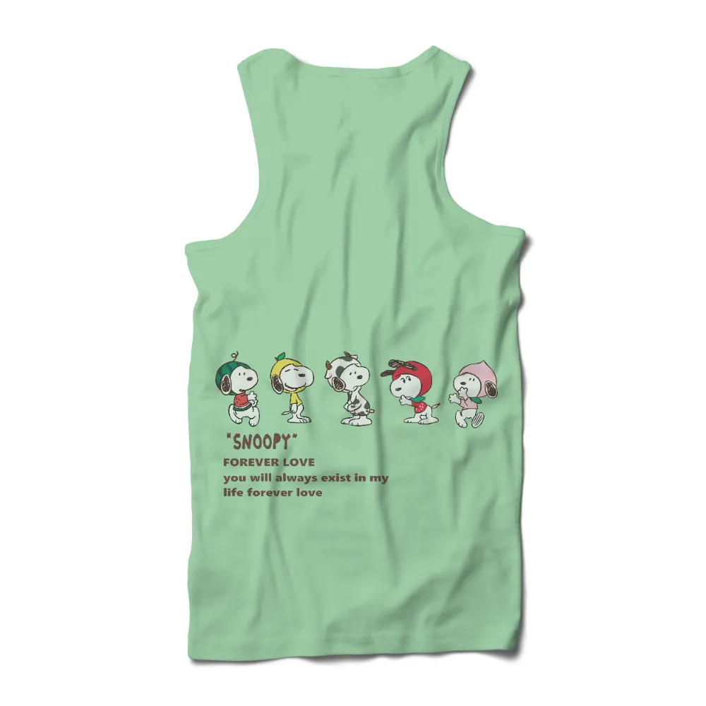 Snoopy T-Shirt Printing: Forever Love in Diverse Costumes|music art love happiness t shirt