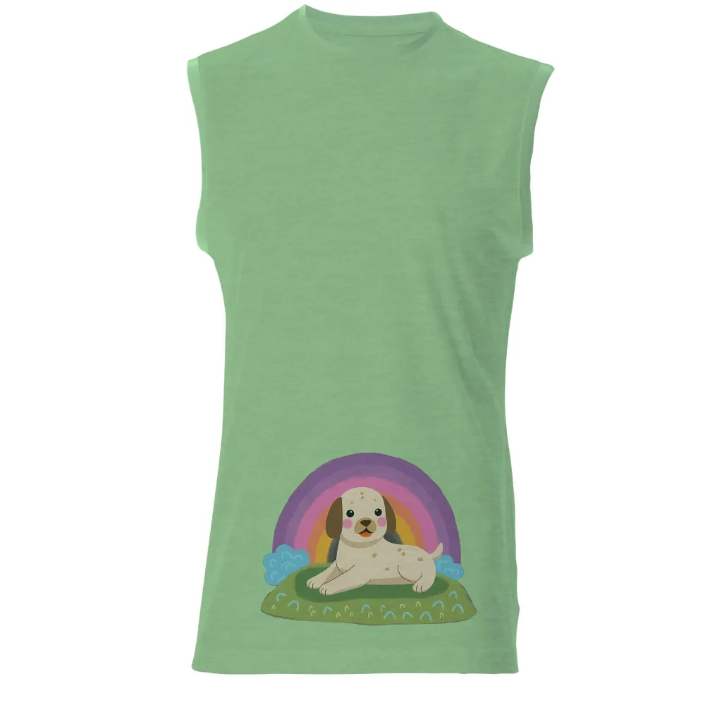 Graphic Tees: Max the Puppy Under the Rainbow - Artistic Designs|rainbow brite she ra jem shirt