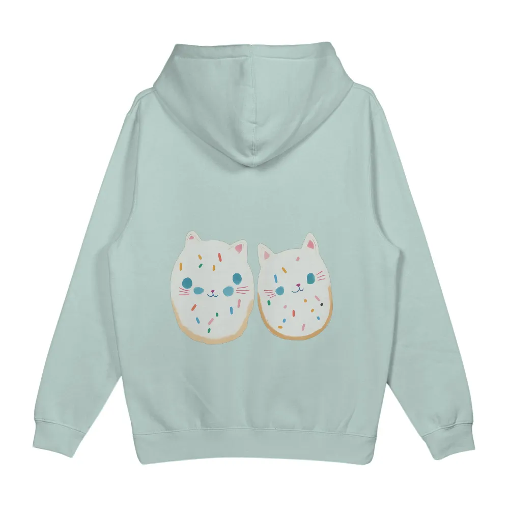 Custom Tee Shirts: Whimsical Cat Cookies | Funny & Quote T-Shirts|Adorable cat cookies with blue eyes and colorful sprinkles