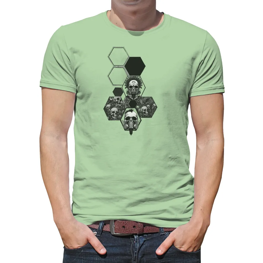 T-Shirts Pattern: Resilience in Dystopia - Skulls and Gas Masks|army shirt sleeve order