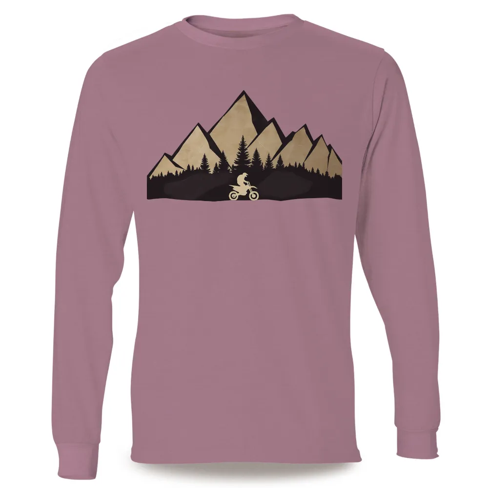 Shirts Graphic Tees: Adventure Awaits with Dirt Bike and Mountains|adventure time star wars shirt