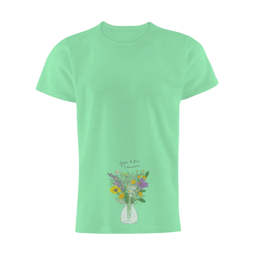 Vibrant Wildflowers in Glass Vase Design: Celebrating Nature's Beauty|nfl inspire change sweatshirt