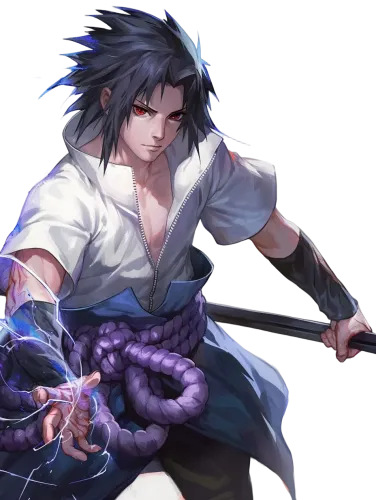 Sasuke Uchiha with Susanoo - sasuke white shirt