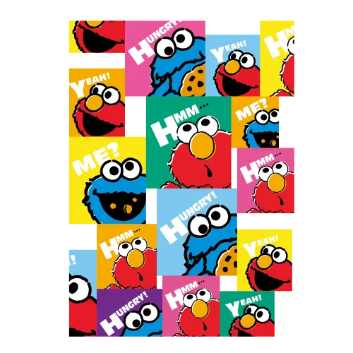 T-Shirts Design: Elmo and Cookie Monster's Colorful Expressions