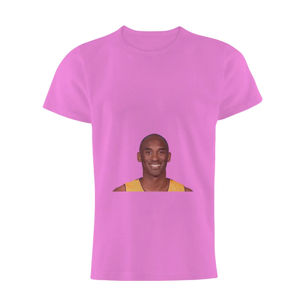 Kobe Bryant Smile TShirt Printing: Iconic Basketball Legend Design|chapman blue jays jersey