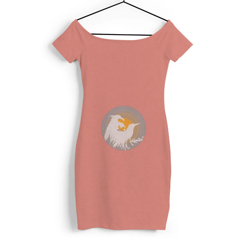 Customized Tee Shirts: Herons in Harmony - Artistic Nature Design|hang ten ladies sun protection tee