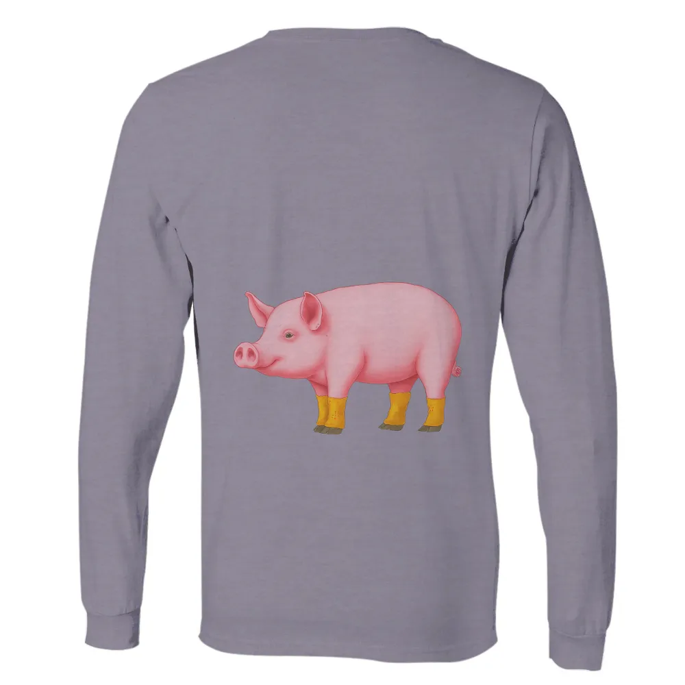 Percy the Pig in Yellow Boots - TShirt Printing|military t shirts humor uk