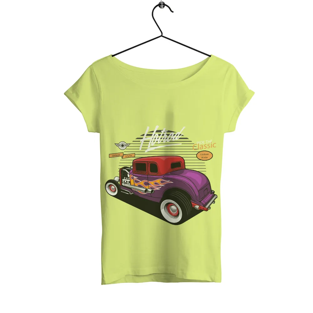 Graphic Tees: Hotrod Classic - Vintage Style Flame Design|custom made father's day t shirt