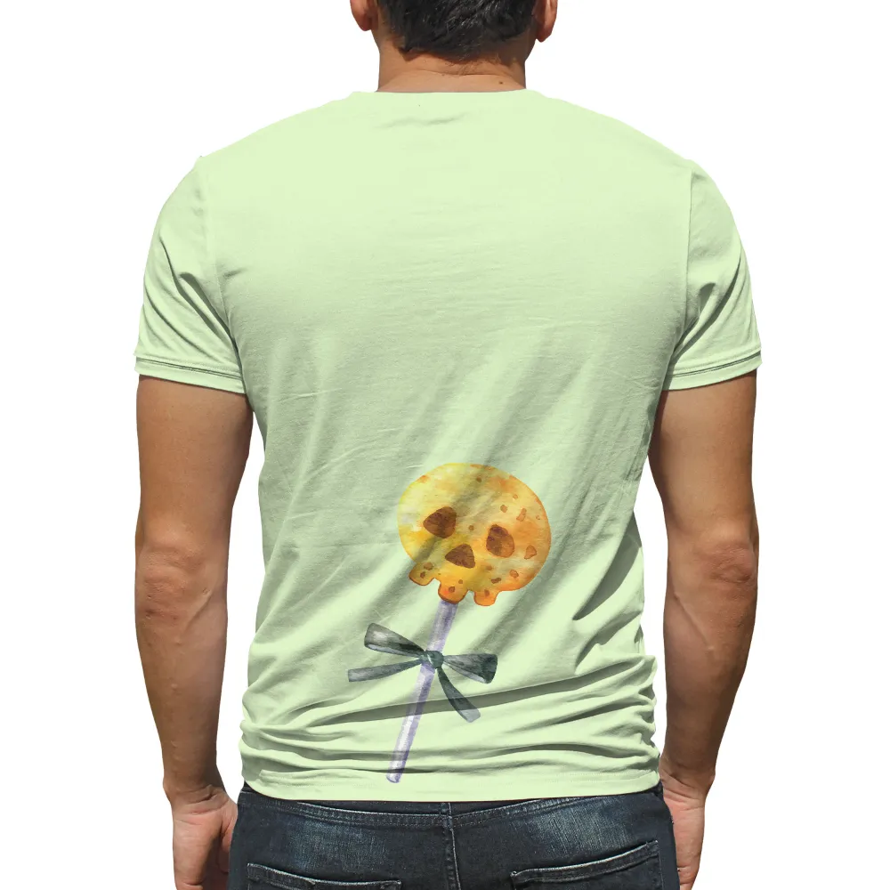 Custom Tee Shirts: Whimsical Lollipop with Silver Bow|unique valentine shirts