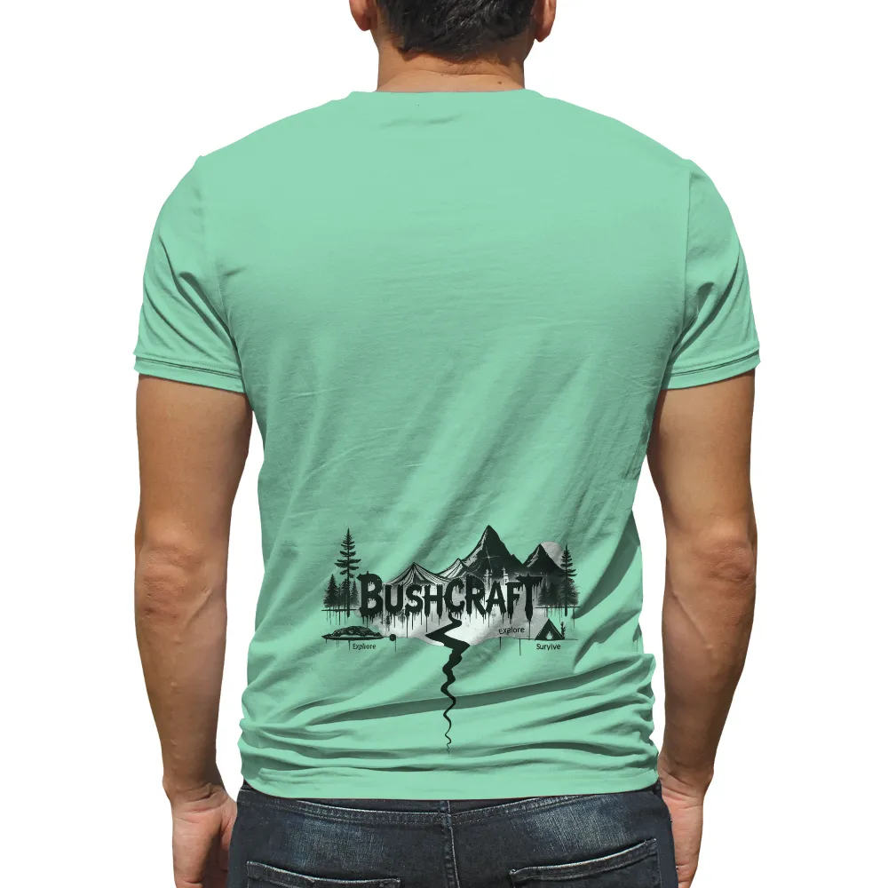 Bushcraft T-Shirts Custom: Explore, Survive, Thrive|birthday camping shirts