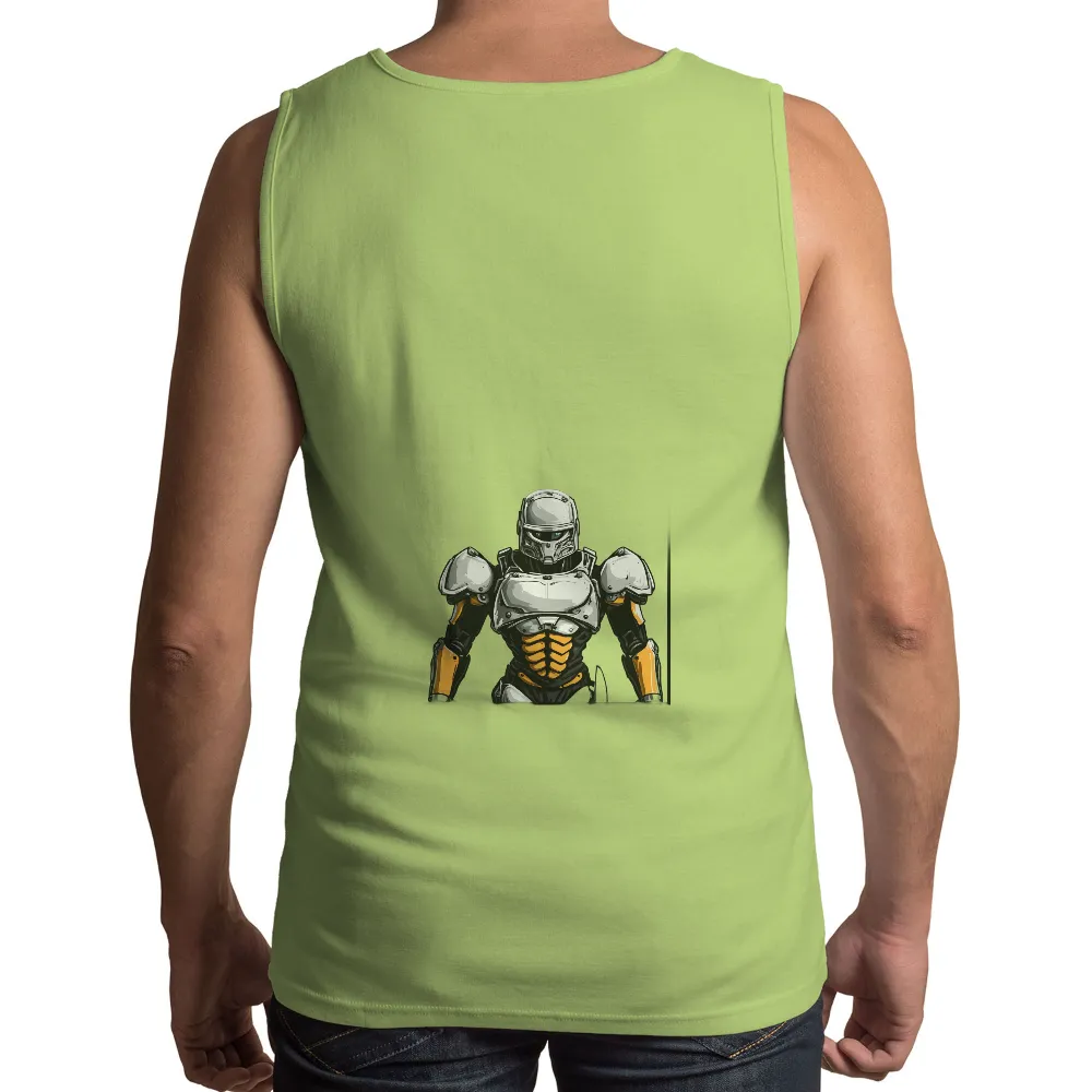 Tee Shirts Printed: Cyber Guardian - Strength and Resilience in the Future|black aesthetic t shirt roblox