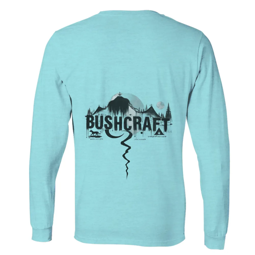 Tee Shirt Printing: Bushcraft Adventure Under the Full Moons|blue moon long sleeve t shirt