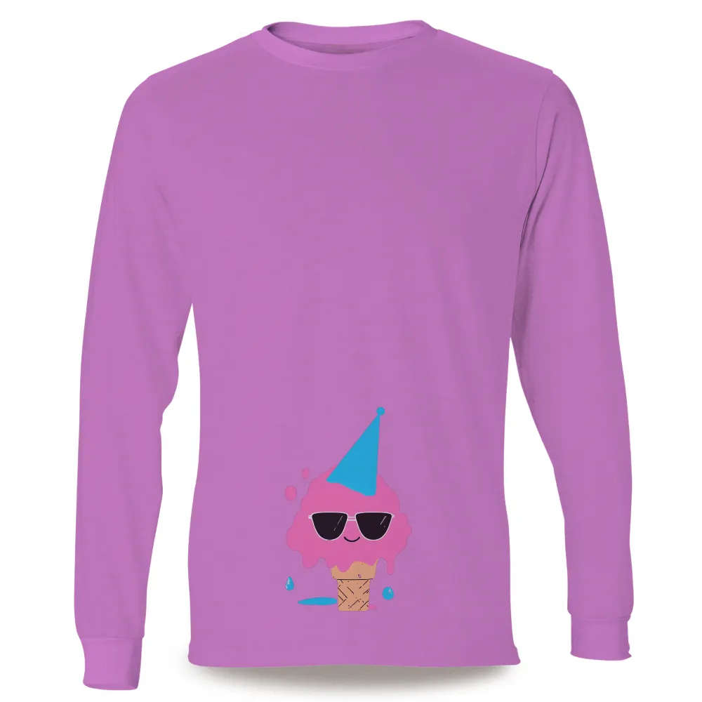 TShirt Design: Scoopy the Party Ice Cream Cone|a fun thing to do in the morning shirt