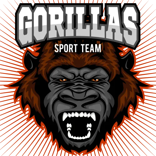 Gorillas Sport Team TShirt Printing - Show Your Support with Power and Energy