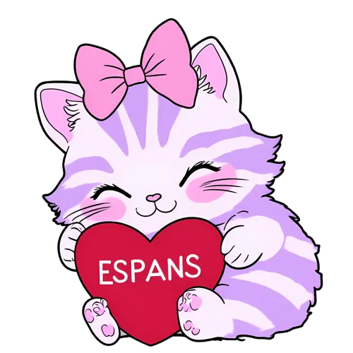 Adorable Kitten Heart Love ESPANS Design