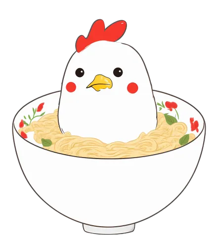 T-Shirts Custom: Whimsical Chicken in Noodles - Funny & Cozy Design