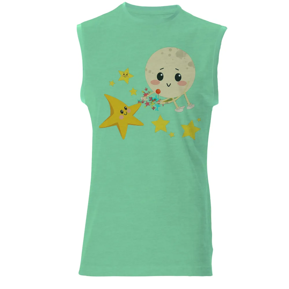 T-Shirts Pattern: Moon and Star Friendship with Magical Lollipop|nba all star 2022 shirts