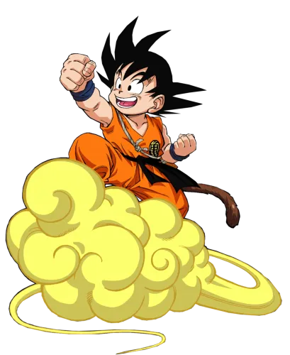 TShirt Design: Goku Riding the Nimbus Cloud - Anime Courage