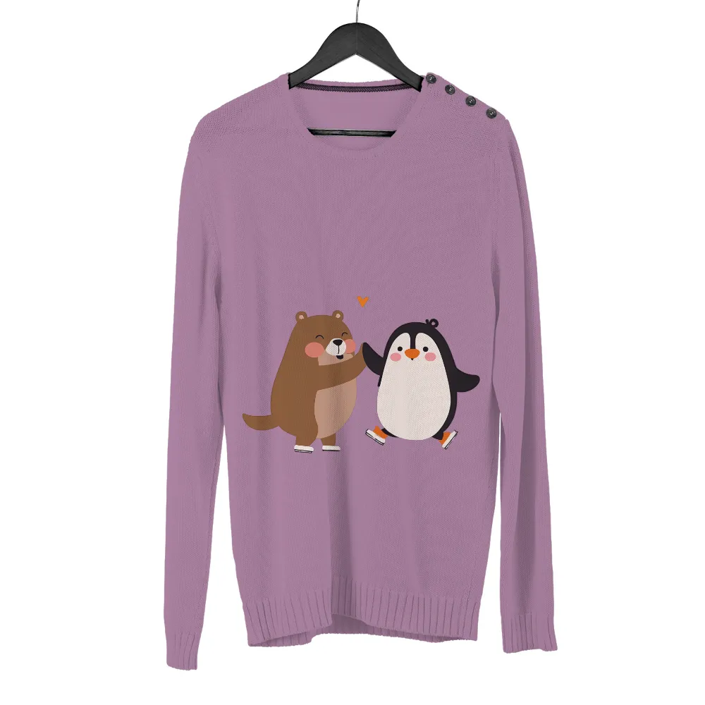 T-Shirts Pattern: Unlikely Friends - Bear and Penguin|beer bear shirt it's always sunny