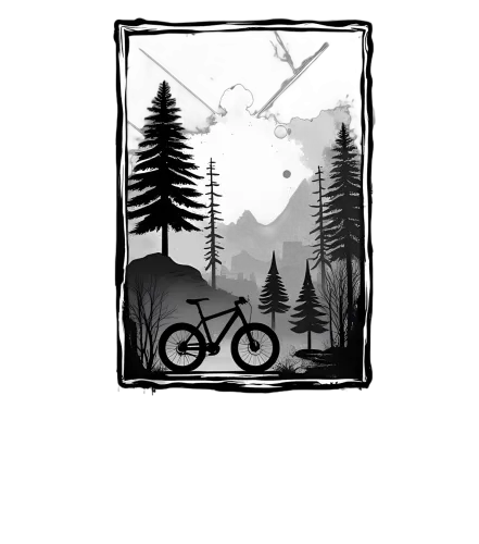 Custom T-Shirt Printing: Adventure Awaits in the Forest - Mountain Bike Exploration