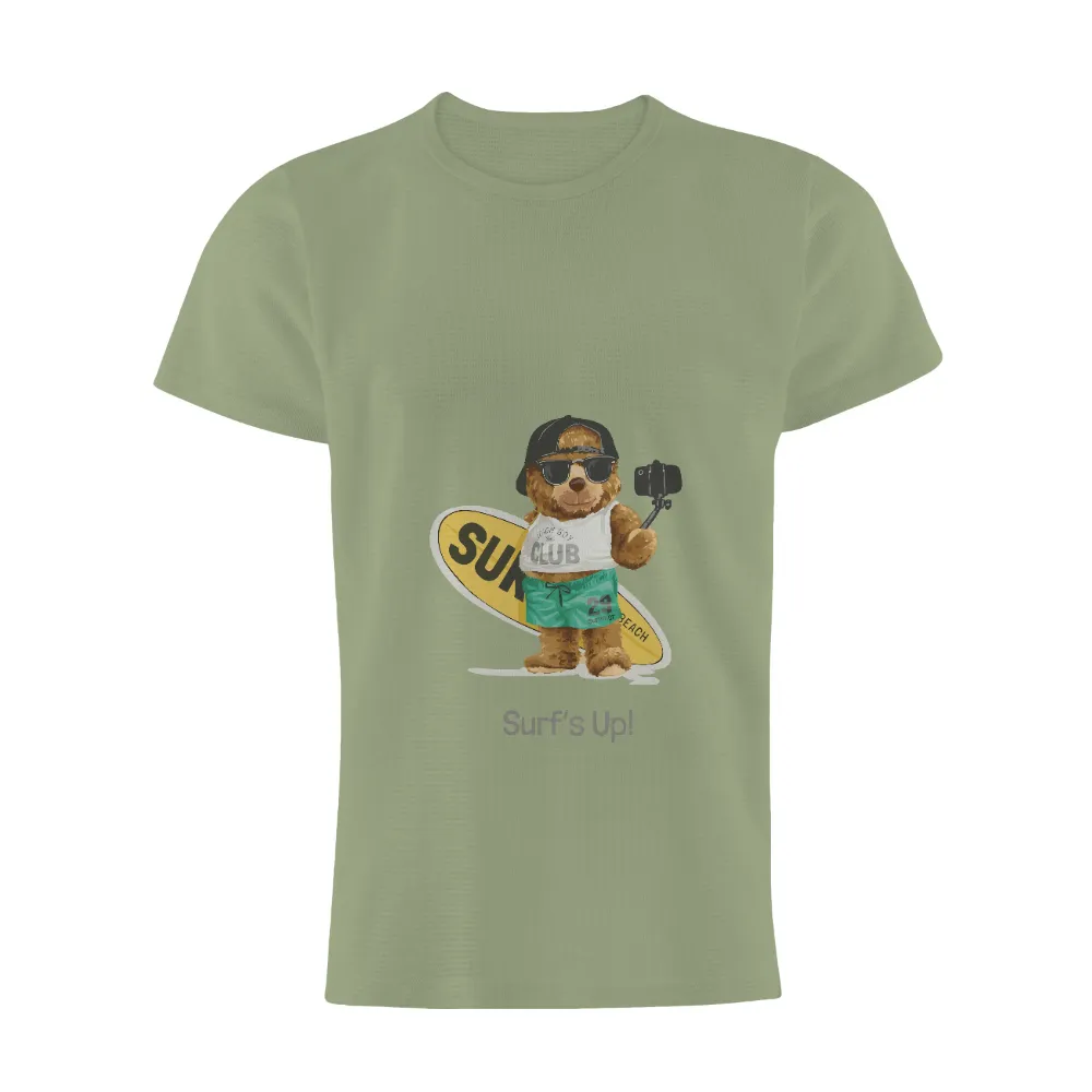 Shirts Graphic Tees: Surf's Up with Beach Boy Club Bear|4th of july beach shirts