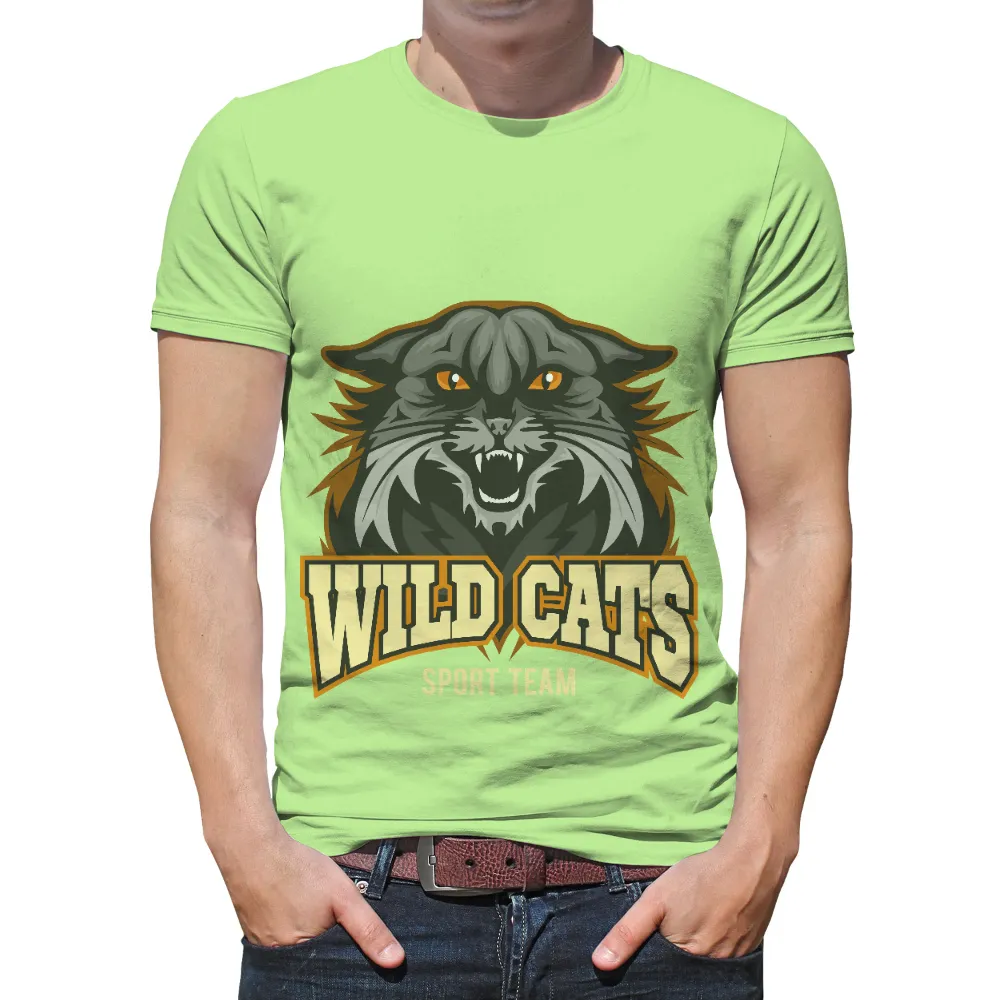 Tee Shirt Printing: Wild Cats Sport Team - Fierce and Fearless|new york jets team