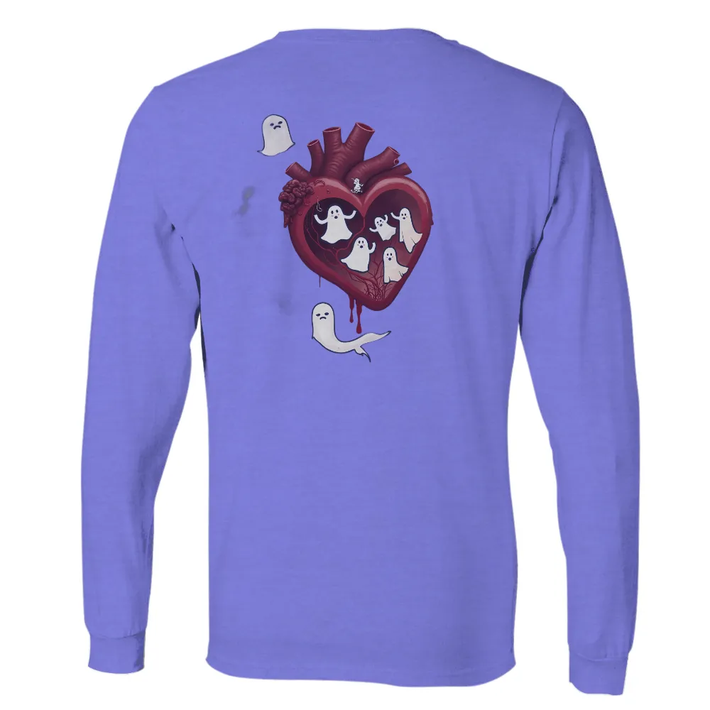 Graphic Tees: Heart Full of Ghosts - Haunting Memories| glowing ghosts inside a heart