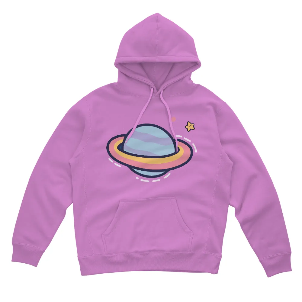 T-Shirts Custom: Cosmic Whimsy - Planet in Pastel Hues|banksy joy millward