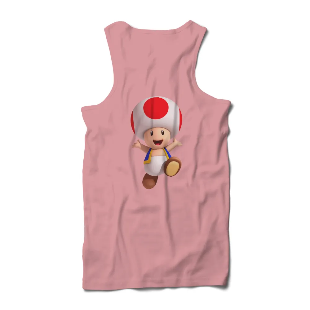 Tee Shirts Printed: Toad from Mario - Cheerful Gaming Icon|mario rabbids kingdom battle shirt