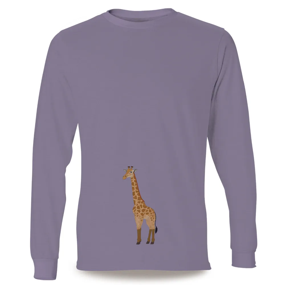 Customized Tee Shirts: Find Peace with a Thoughtful Giraffe Design|t shirt painting on nature