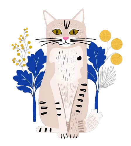 Customized Tee Shirts: Serene Cat Among Flowers