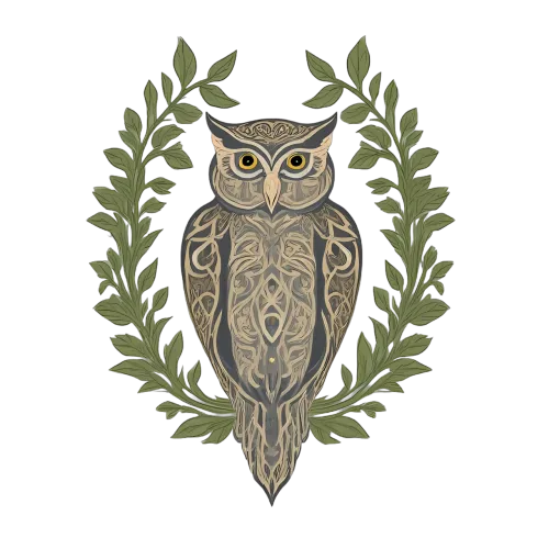 Custom Tee Shirts: Wisdom of Athene - Owl Design