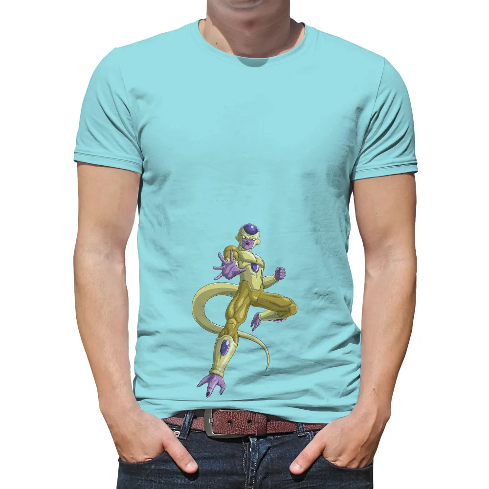 Tee Shirt Printing: Frieza's Golden Power - Anime Villain Design|dragon ball super sweatpants