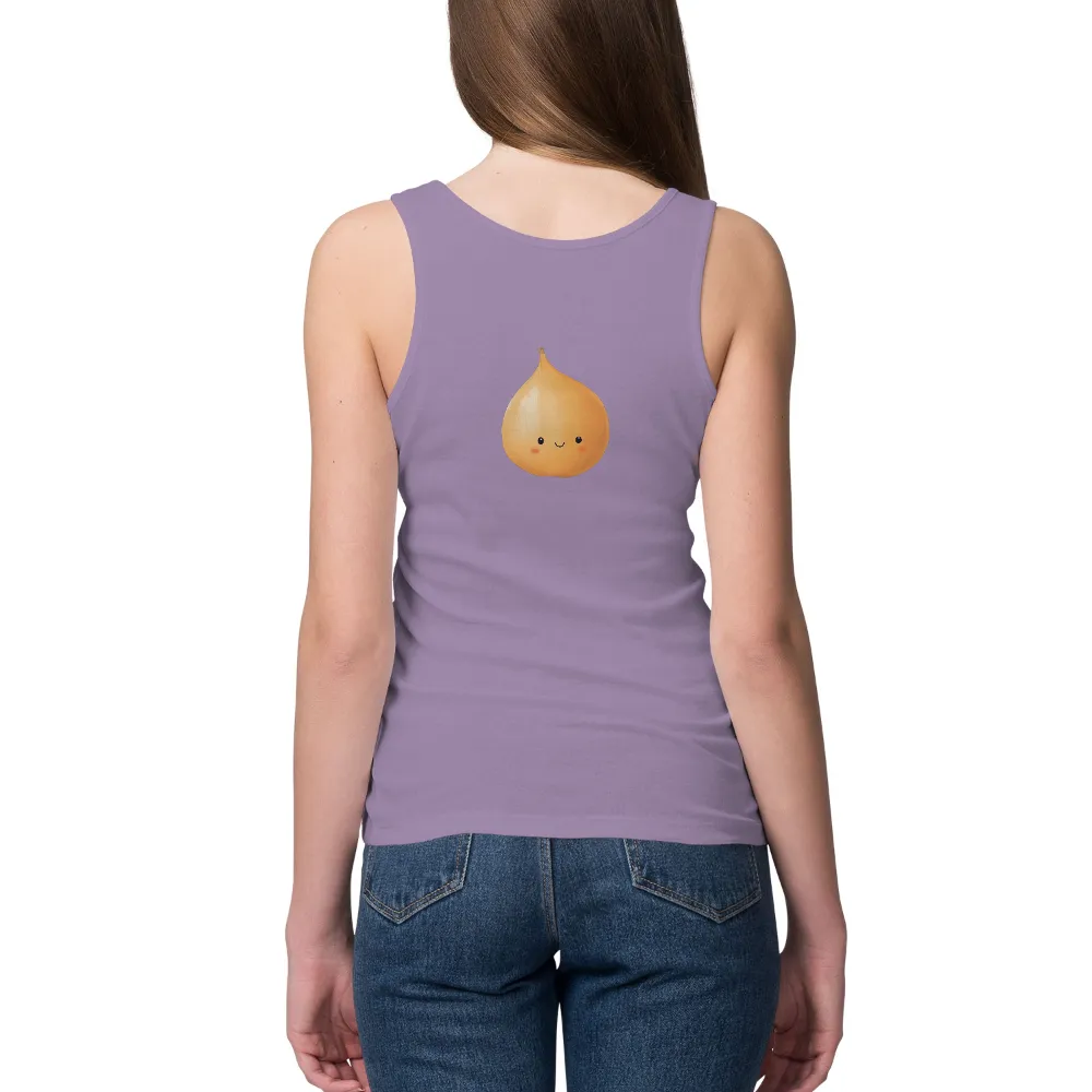 T-Shirt Printing: Whimsical Onion Smile - Funny & Minimalist Design|cute family easter shirts