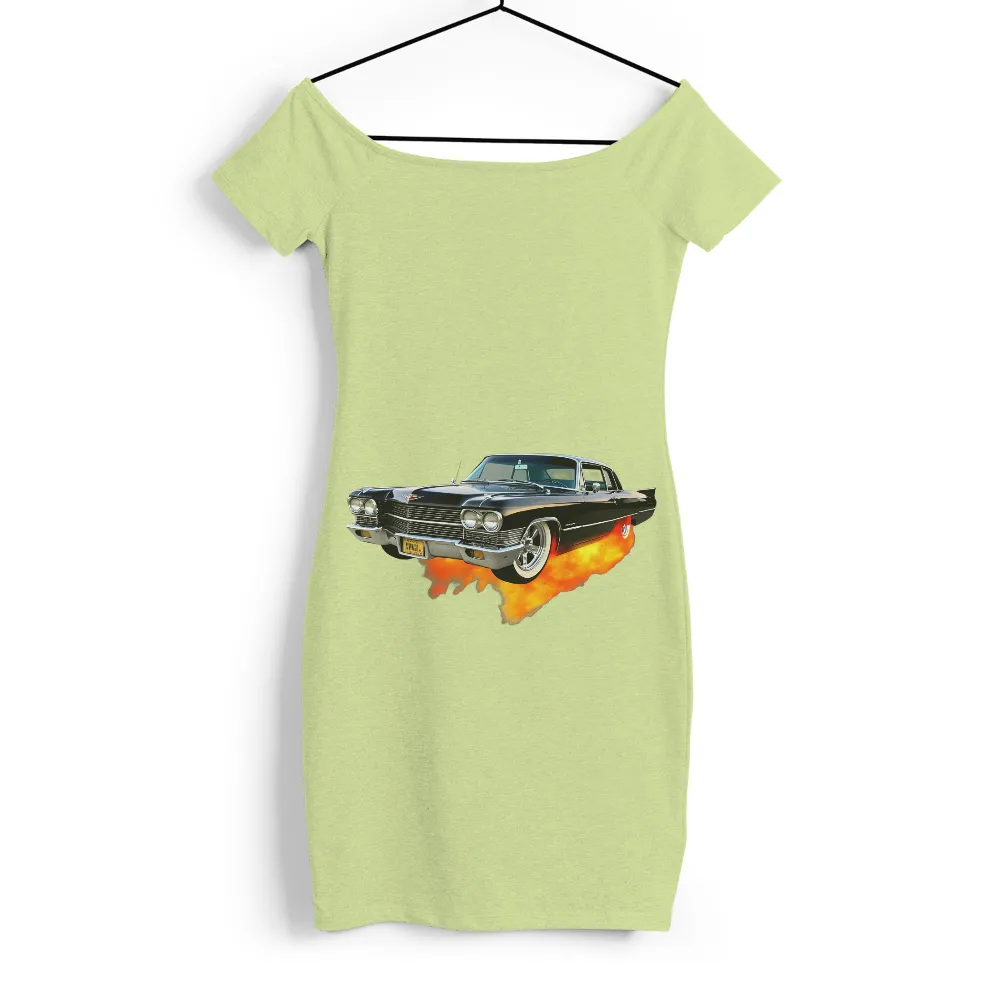 Graphic Tees: Classic Cadillac with Flames - Vintage & Retro Design| flames