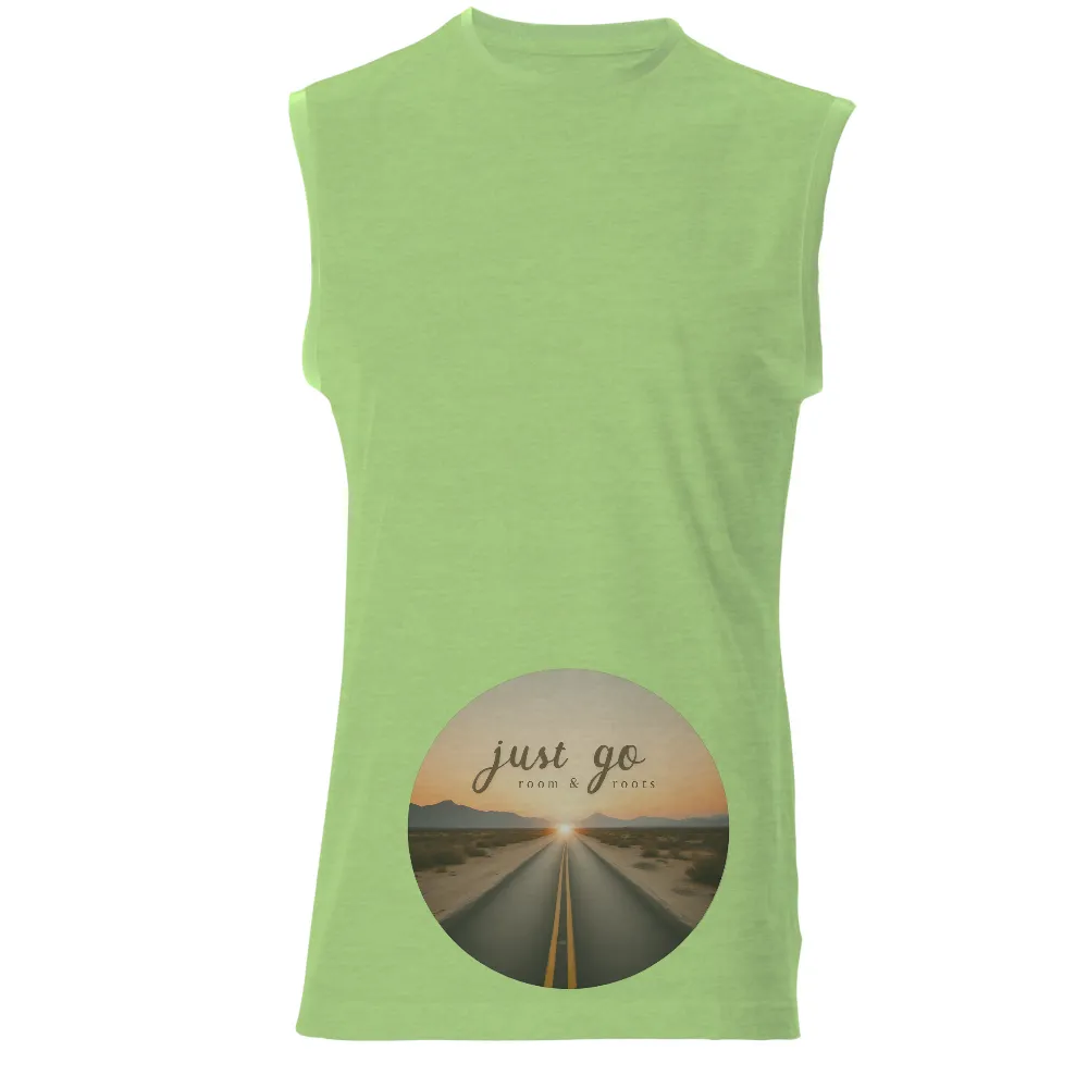 T-Shirts Pattern: Just Go - Embrace Adventure and Stability|white sierra gobi desert shirt