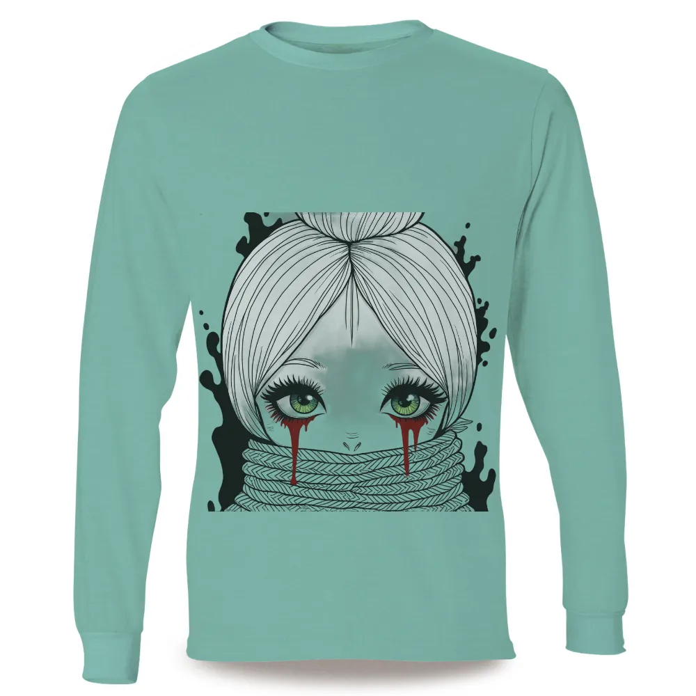 Custom Tee Shirts: Lila's Emotional Struggle with Blood-Red Tears|toilet bound hanako kun shirt