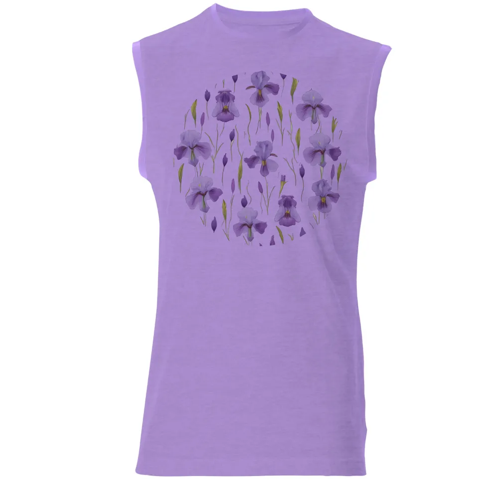 Custom Tee Shirts: Purple Irises - Nature's Hope|hope trip shirt